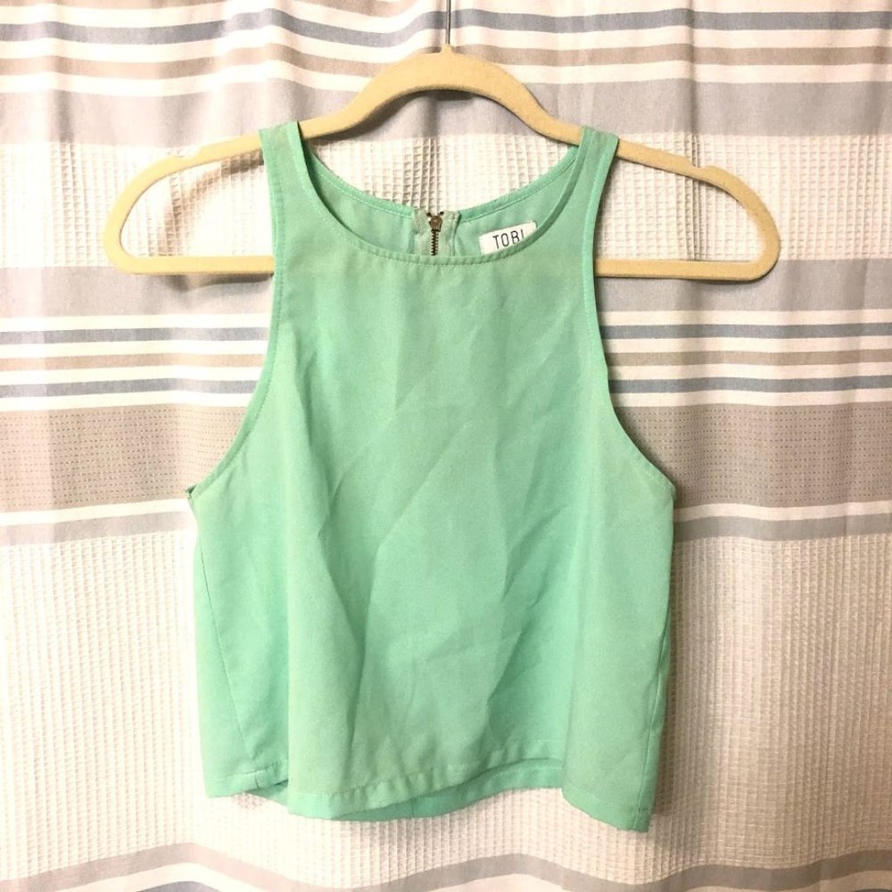 Tobi Teal Green Women's Crop Top Small